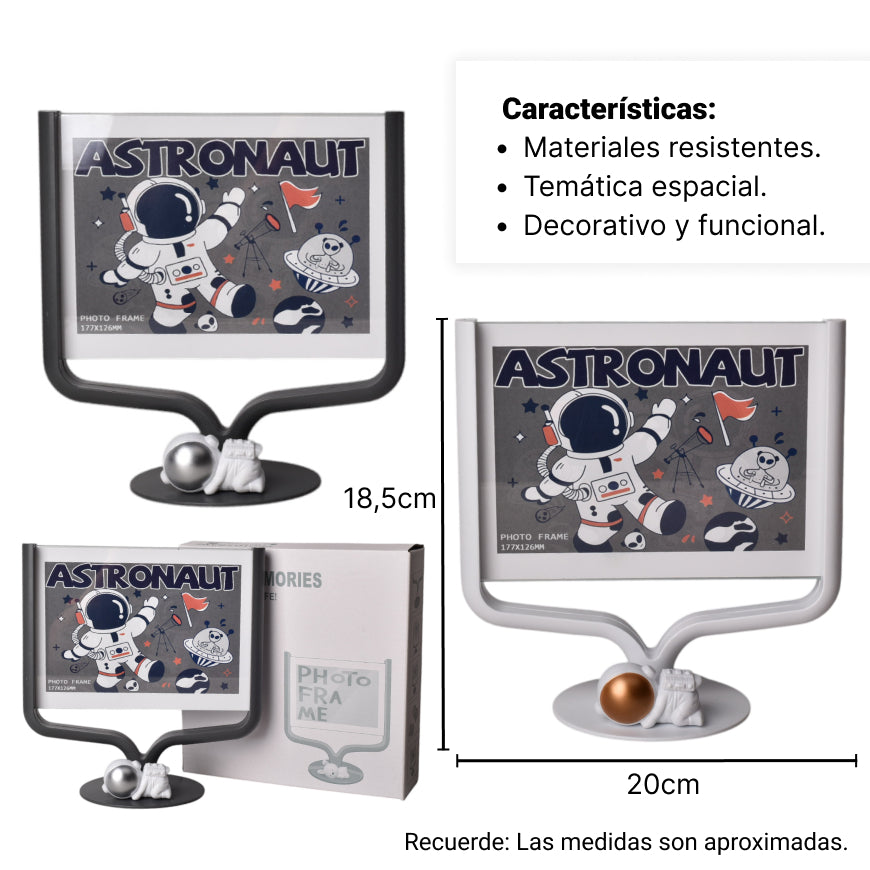 portaretrato forma astronauta plastico dim:18x20x10