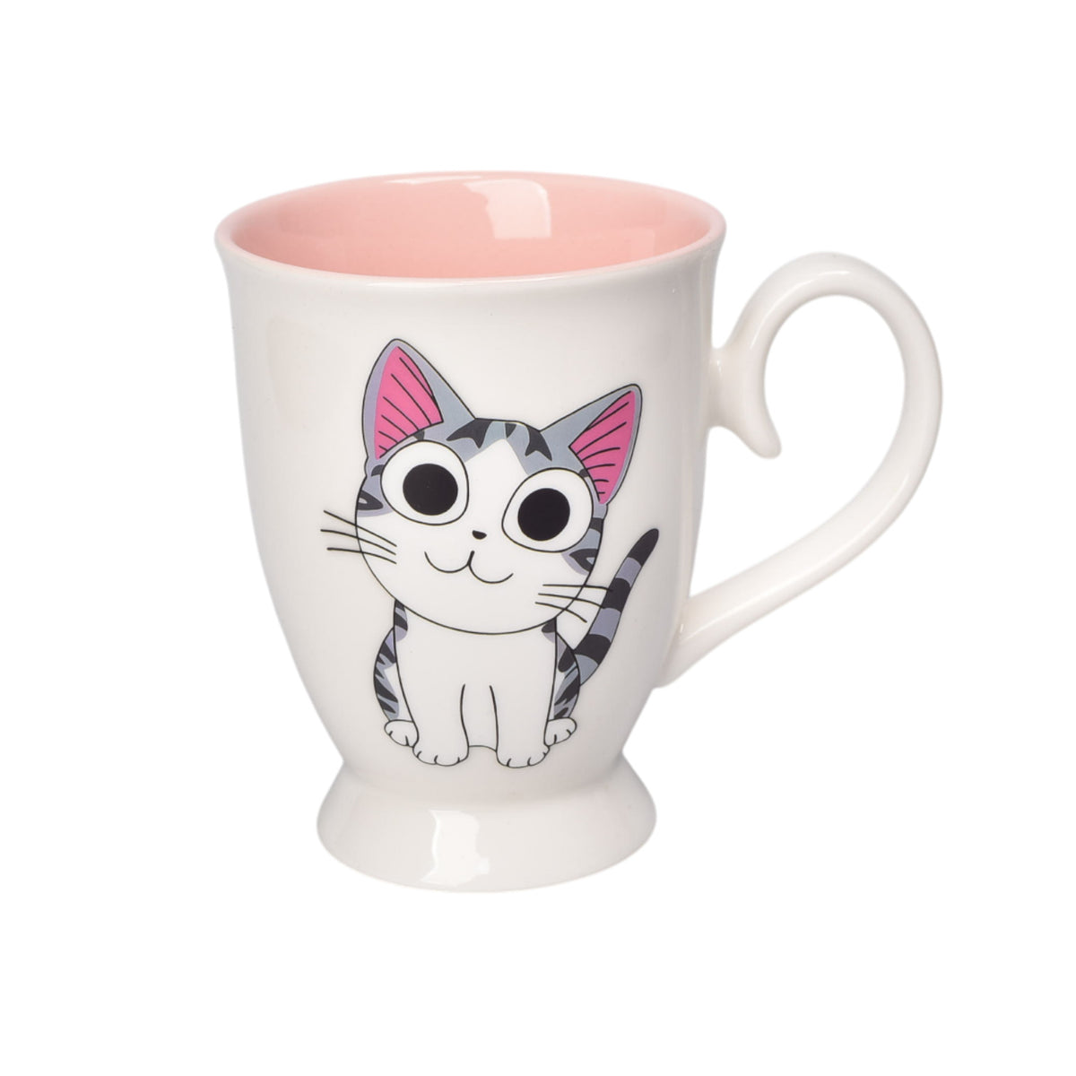 mug pocillo con tapa ceramica y cuchara 350ml dim:8x11x8