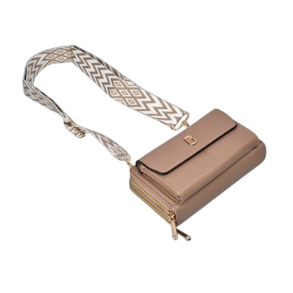 bolso para dama sintetico con monedero dim: 19x11x7