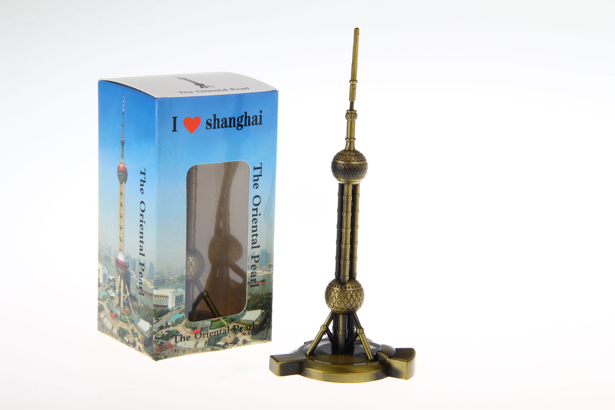 adorno en metal dim:18cm torre perla de oriente