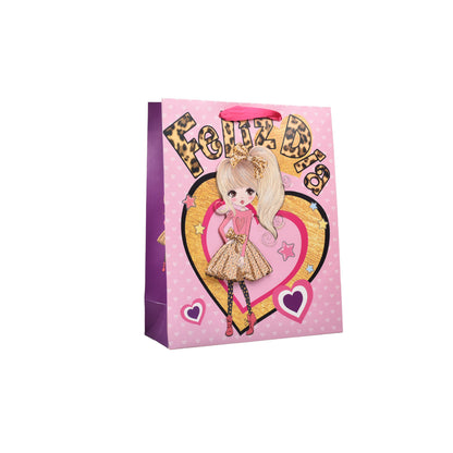 BOLSA REGALO EN PAPEL NIÑA TAMAÑO MEDIANO