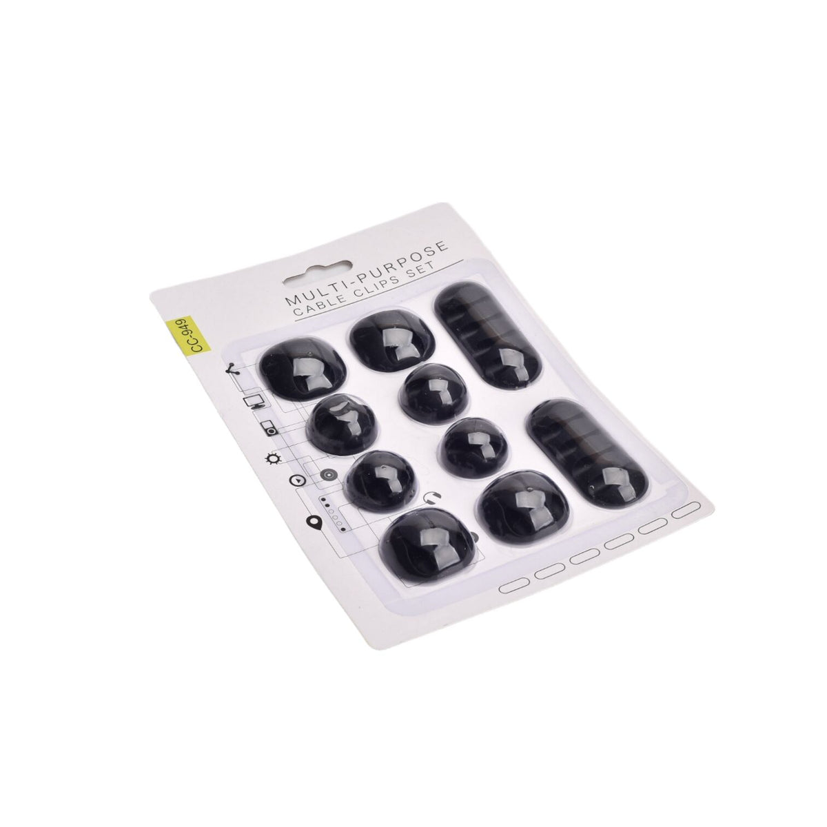 pack 10 clips organizador de cables dim:22*15cm
