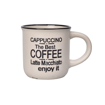 MUG POCILLO CERAMICA 180ML DIM:6X6X6