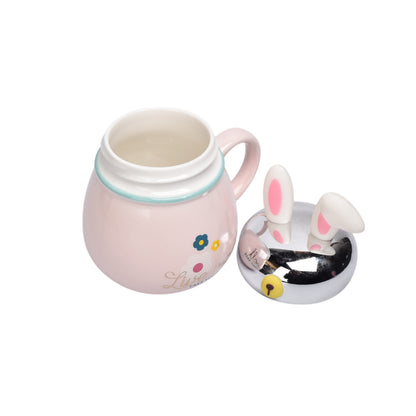 MUG POCILLO CERAMICA DISEÑO CONEJO 400ML DIM:16X10