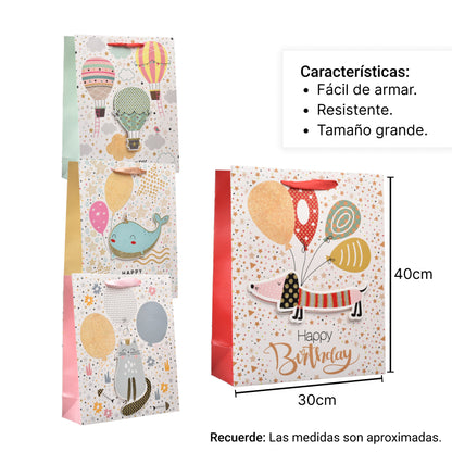 BOLSA REGALO EN PAPEL TAMAÑO (L) GRANDE