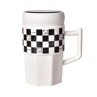 MUG POCILLO CERAMICA CON TAPA DISEÑO OSOS 450ML DIM:13*13*6