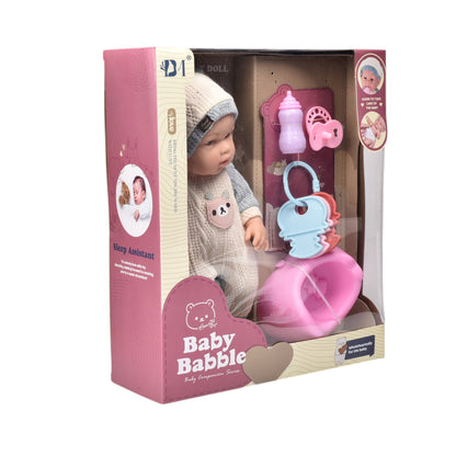 MUÑECA DE CAUCHO REALISTA CON ACCESORIOS DIM:15X9X31CM