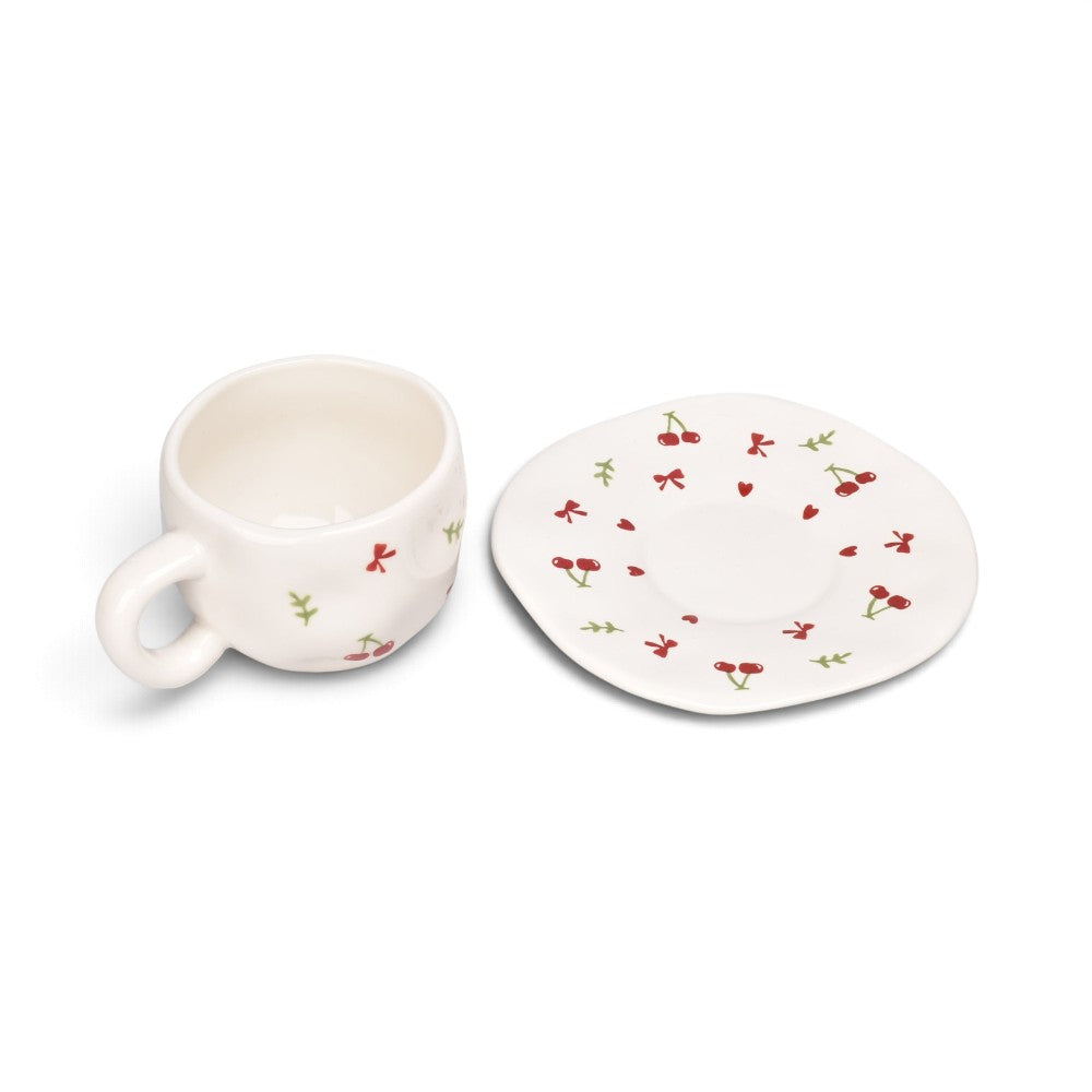 pocillo set con plato 300ml ceramica