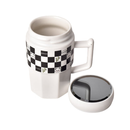 MUG POCILLO CERAMICA CON TAPA DISEÑO OSOS 450ML DIM:13*13*6