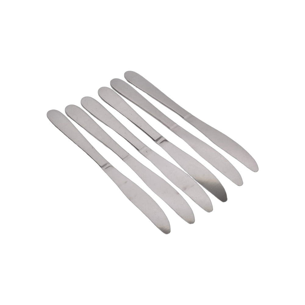 cuchillo x 6und metal acero inoxidable dim: 23