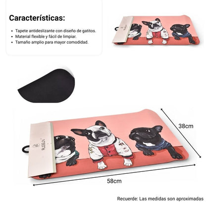 TAPETE POLIESTER DISEÑO PERRO DIM:38X58
