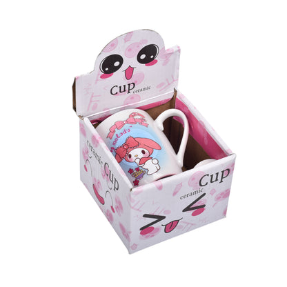 SET POCILLO CON CUCHARA CERAMICA 180ML PERSONAJE