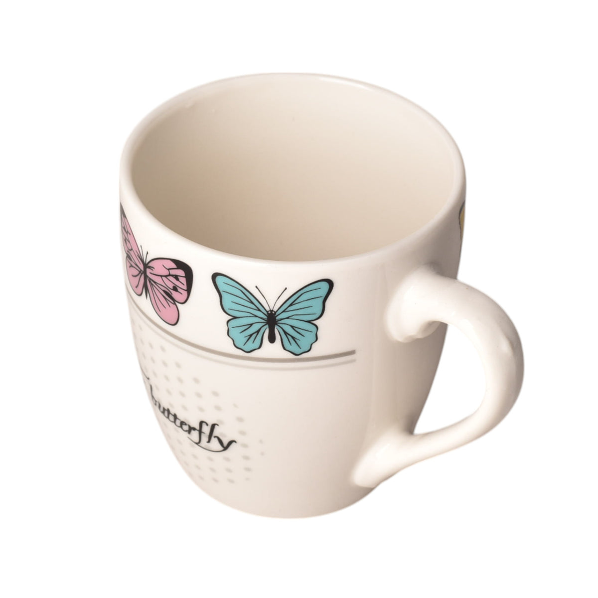 mug pocillo ceramica diseño de mariposas 200ml dim:7x7x8