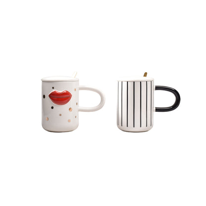 MUG POCILLO CON CUCHARA CERAMICA