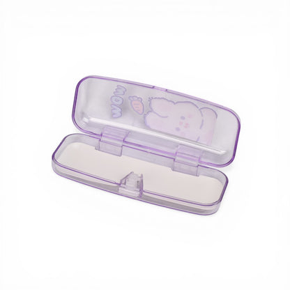 ESTUCHE PARA GAFAS PLASTICO TRANSPARENTE DIM: 14X5X3