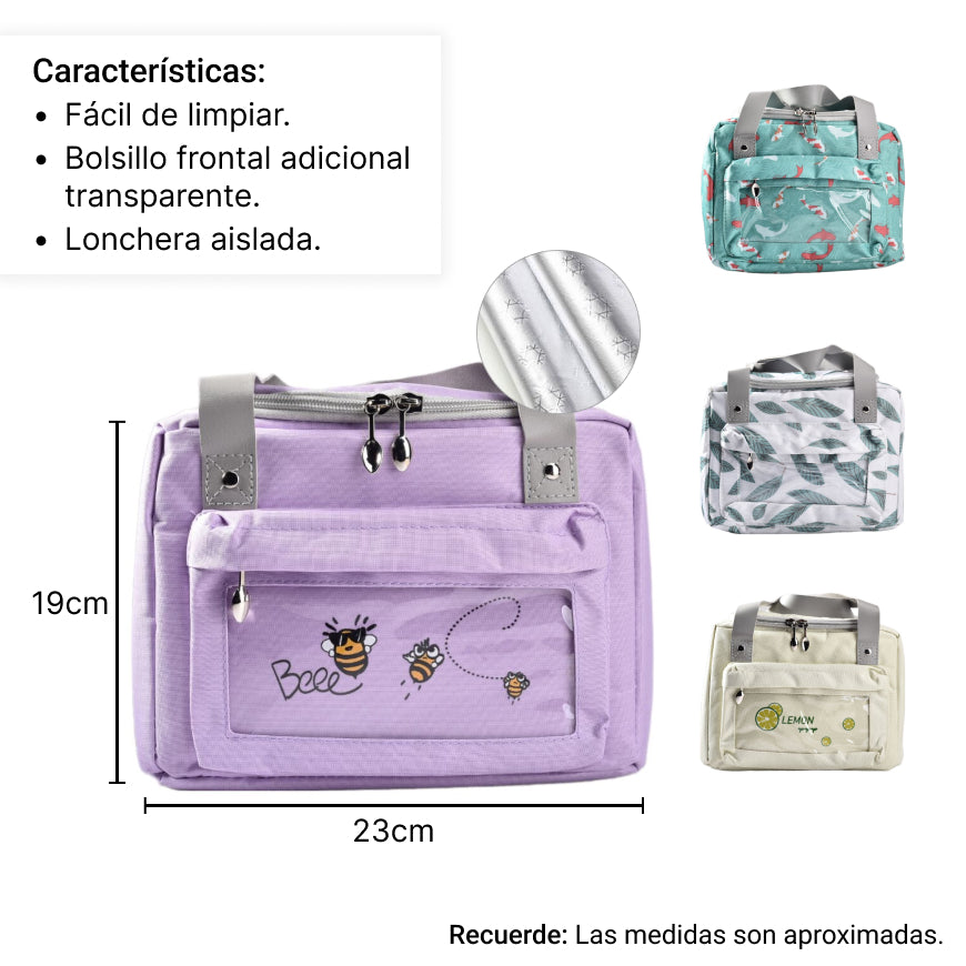 lonchera termica para almuerzo dim:23,5*14*18,5cm