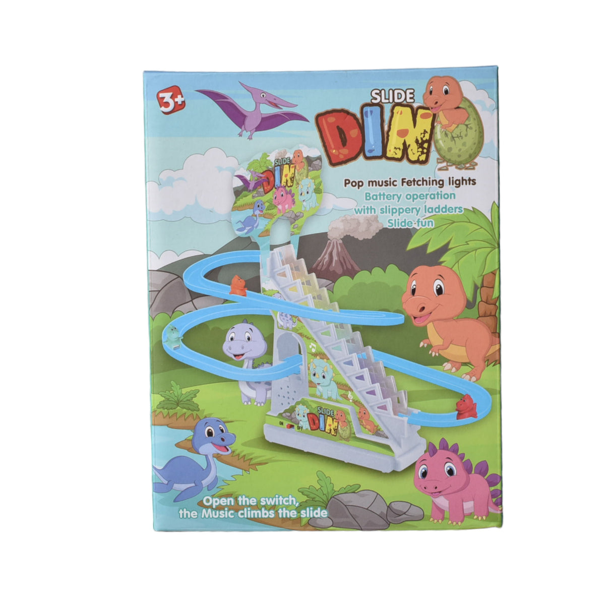 dinosaurios tobogan juguete escaleras para niños con sonido