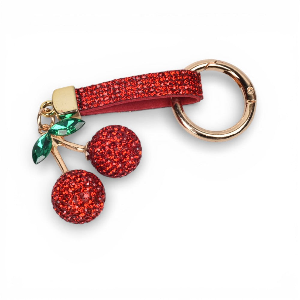 llavero resina y metal cereza dim:4x2x4
