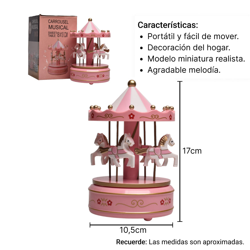 caja musica forma carrusel