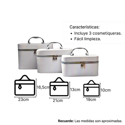 CAJA COSMETIQUERA X 3 SET