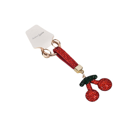 LLAVERO RESINA PLASTICO Y METAL CEREZA DIM:4X2X4
