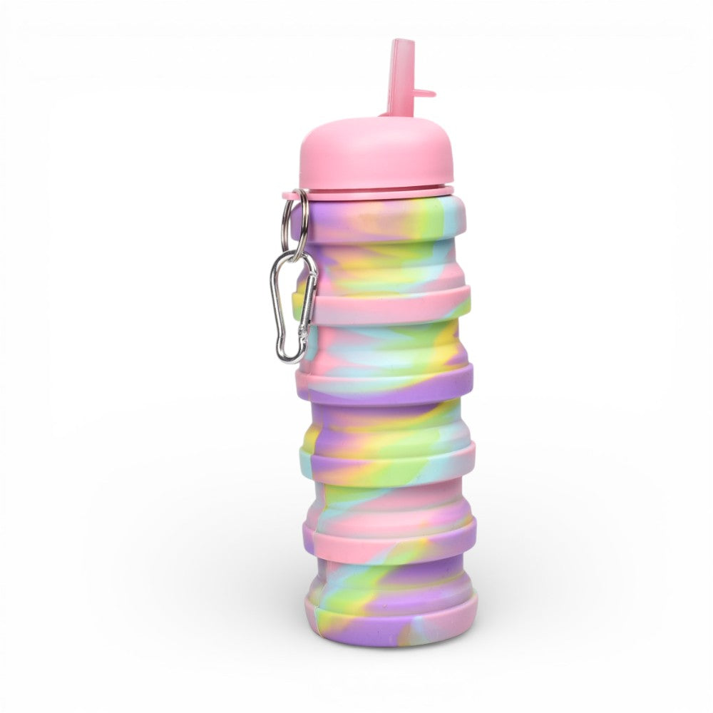 botella de agua plegable 550ml silicona varios colores
