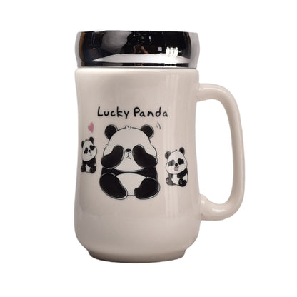 MUG POCILLO CERAMICA CON TAPA DISEÑO OSOS 440ML DIM:8*8*14