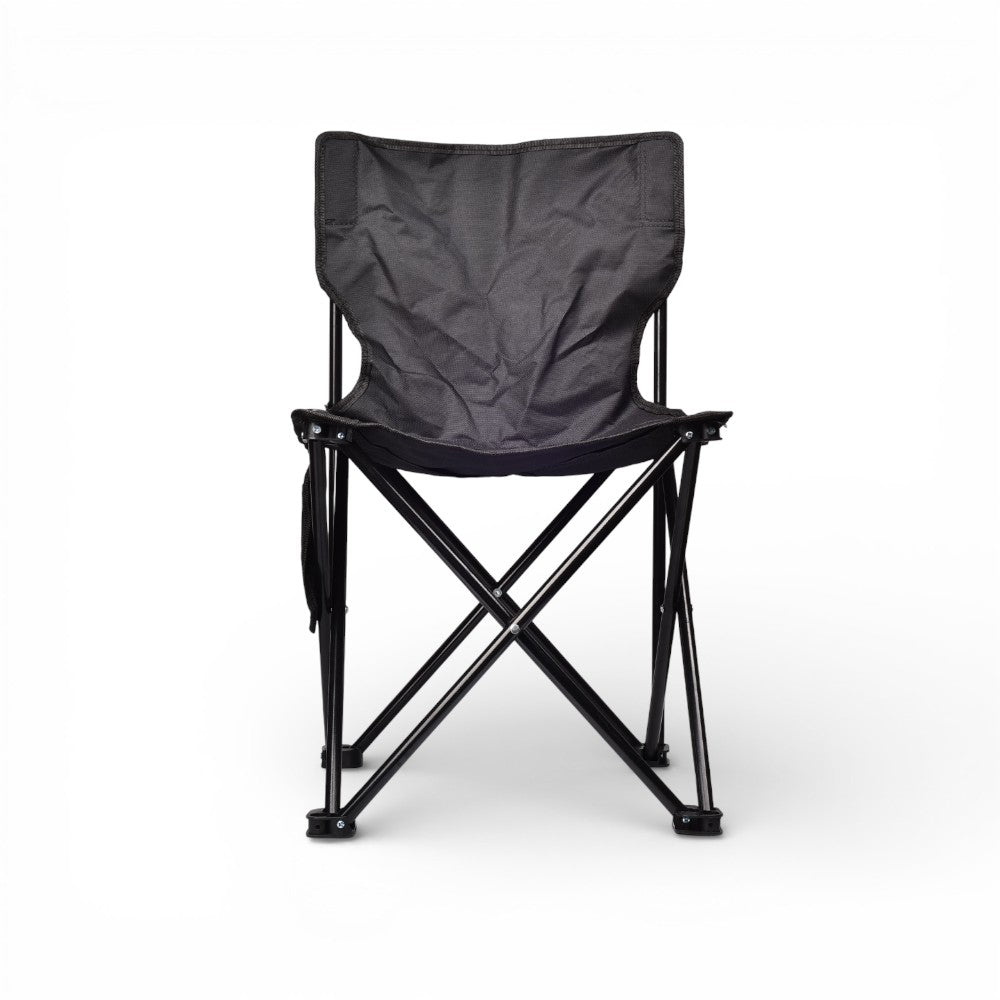silla metal poliester desplegable negra dim:39x39x65