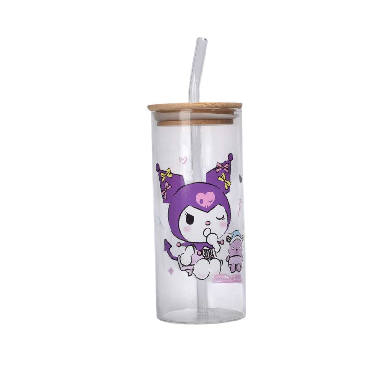 botella de vidrio 400ml transparente personaje dim:14x6