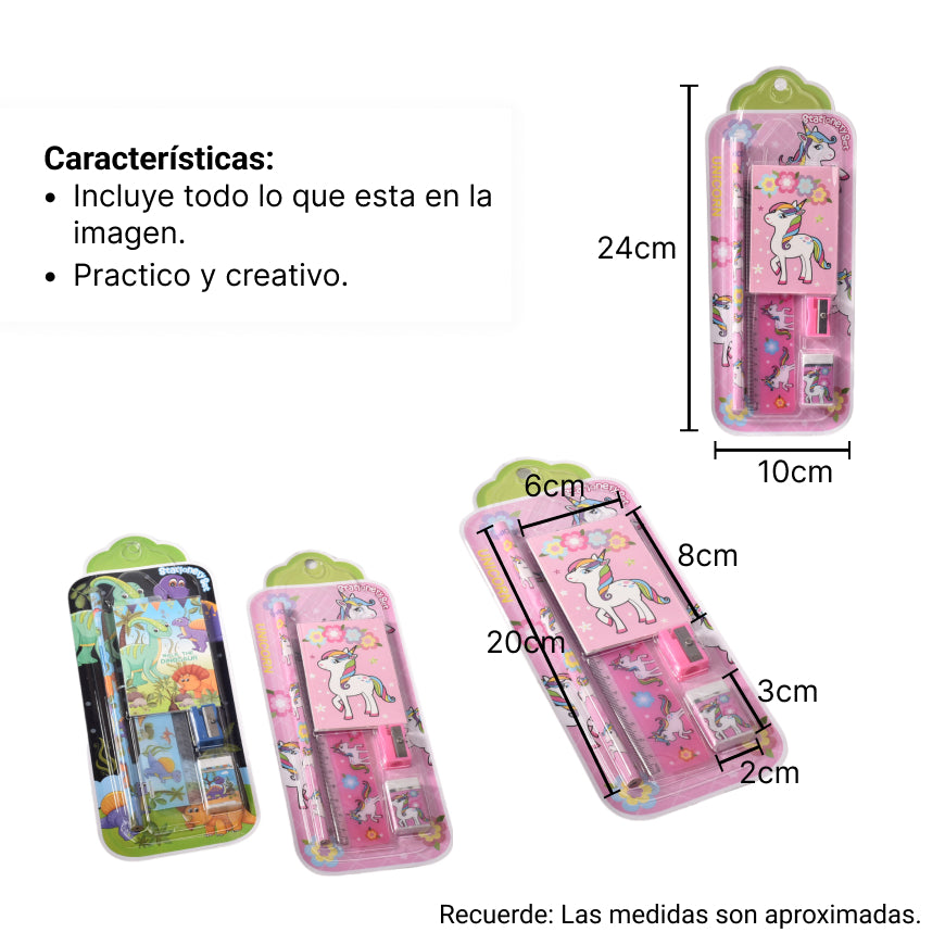 set kit 5pcs de escolar