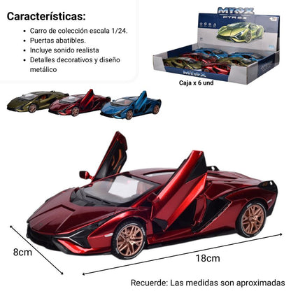 CARRO COLECCION CON SONIDO METALICO ESCALA 1/24