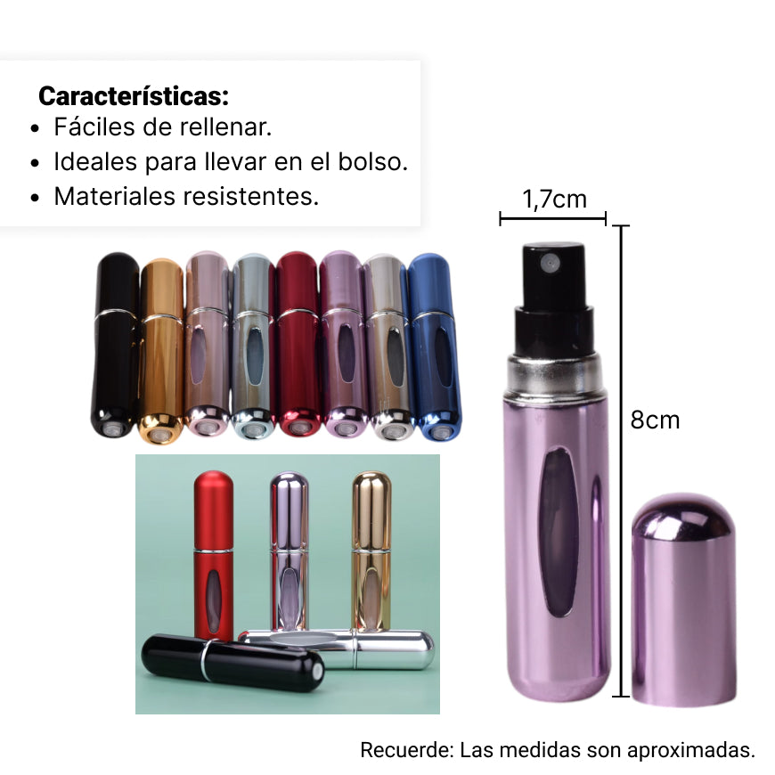 atomizador pequeño perfumero recargable pequeño 5ml