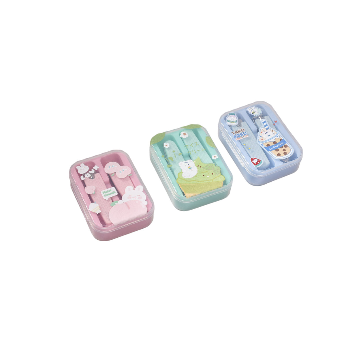 cortauñas estuche set dim: 4x6x2