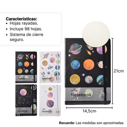CUADERNO AGENDA PLANEADOR NOTEBOOK  DISEÑOS PLANETAS