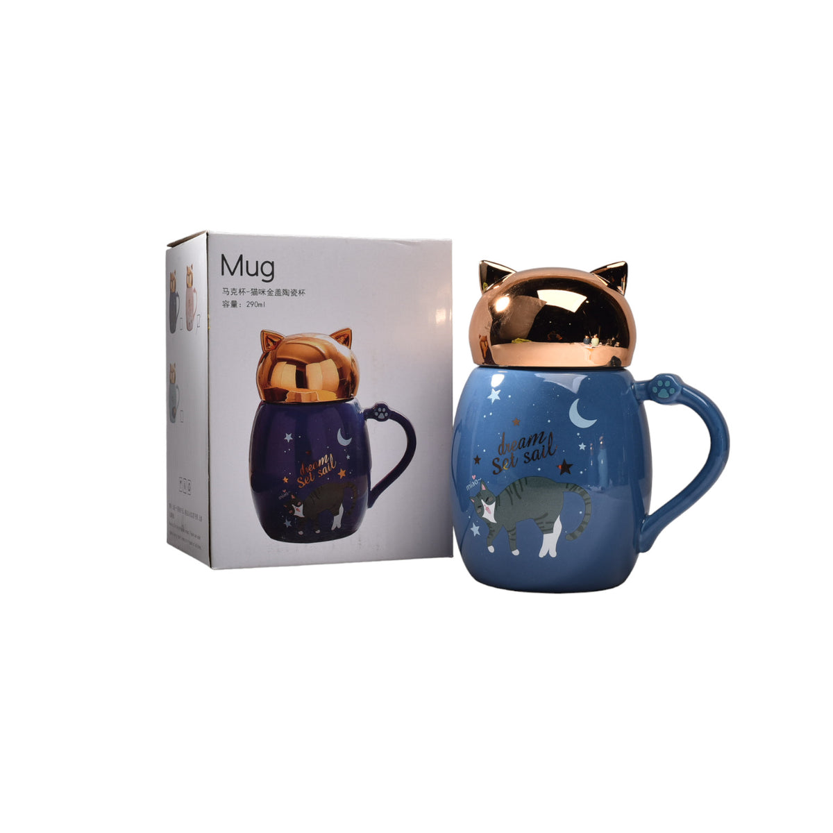 mug pocillo en ceramica de gato dim:8x11x13cm