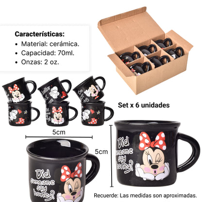 POCILLO SET X 6 PZAS PERSONAJES