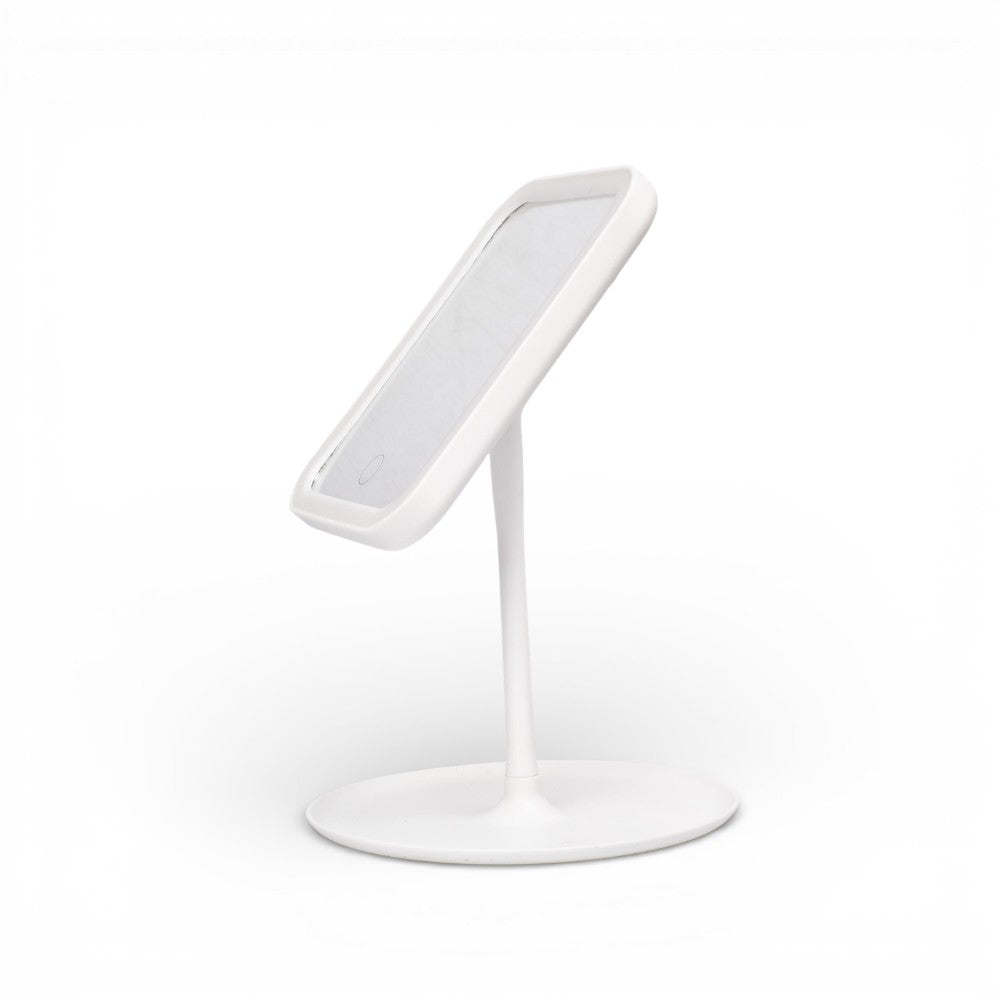 espejo recargable con luz cuadrado plastico dim: 13x39x17