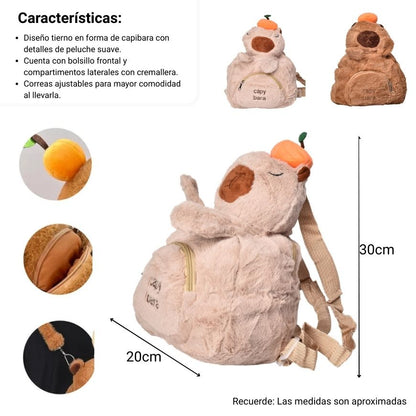 MALETA MORRAL CAPYBARA PEQUEÑO INFANTIL POLIESTER DIM:30X20X8