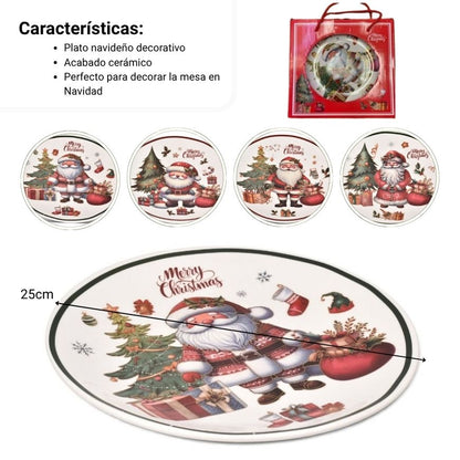 PLATO NAVIDEÑO DIM:25CM