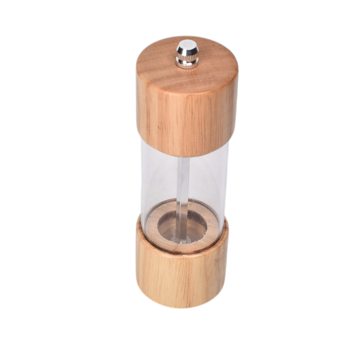 pimentero de madera y plastico molino pimienta sal dim:5x5x14