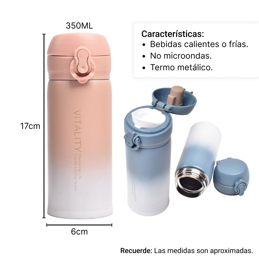 termo metalico 350ml