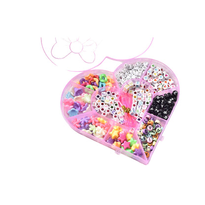 SET KIT FORMA CORAZON PARA HACER PULSERAS PLASTICO DIM:16x15