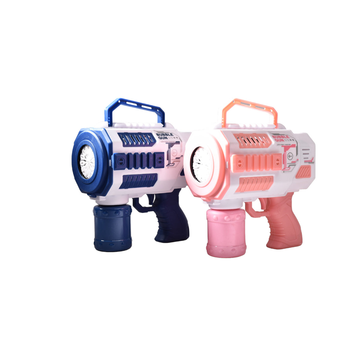 pistola de burbujas niños azul y rosada