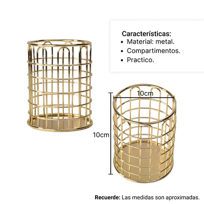 ORGANIZADOR PORTA BROCHAS O LAPICEROS REDONDO DIM:7X7X10