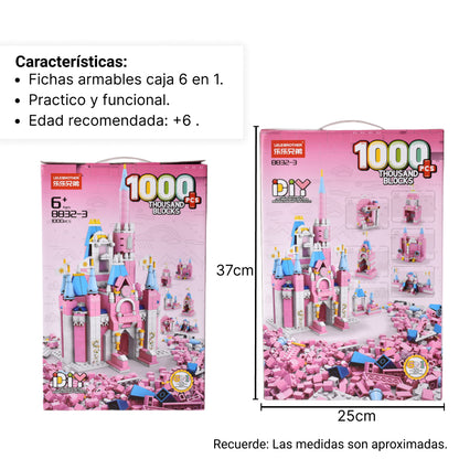 FICHAS DE ARMAR PLASTICO CASTILLO JUGUETE NIÑAS