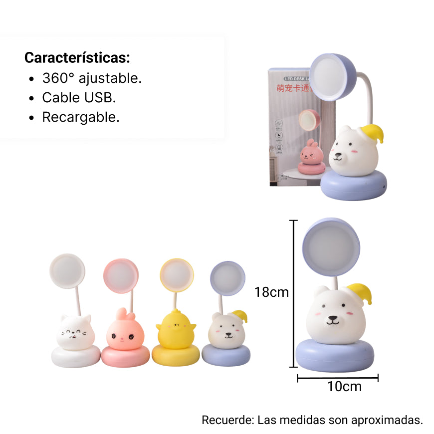 lampara led recargable dim: 8x8x19