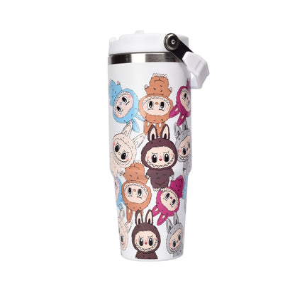 TERMO METALICO 890ML PERSONAJE DIM:9X24