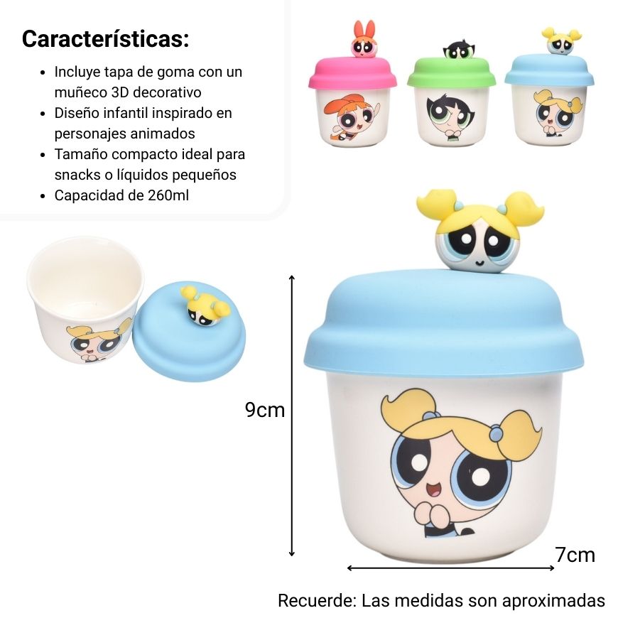 mug pocillo ceramica con tapa personaje 260ml dim:9x7