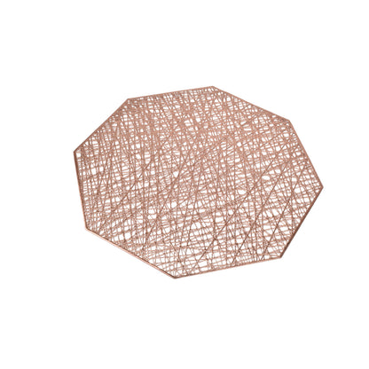 INDIVIDUALES OCTAGONO ORO ROSA-PLATEADO-DORADO DIM:38X38