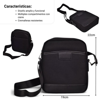 BOLSO CARRIEL POLIESTER DIM: 20X26X6CM